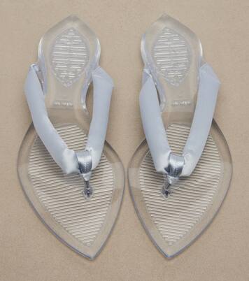 Invisible satin thong sandals | Alaïa