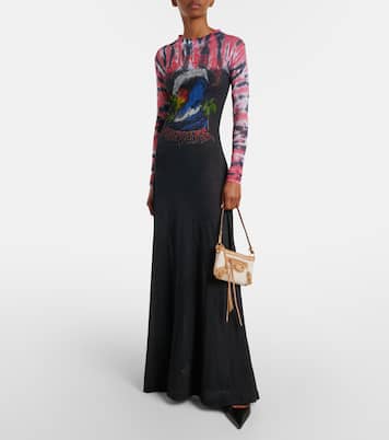 Le City Mini canvas and suede shoulder bag | Balenciaga
