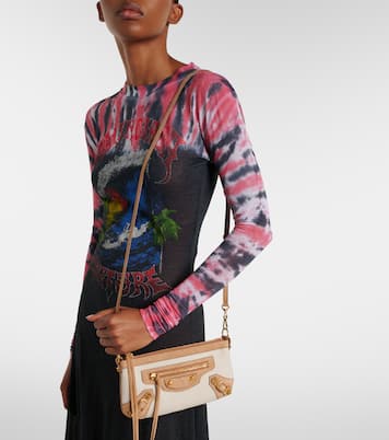 Le City Mini canvas and suede shoulder bag | Balenciaga