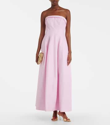 Avril cotton-blend bustier gown | Simkhai