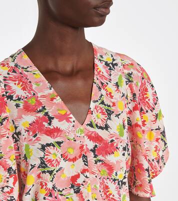 Blouse en crêpe de soie à fleurs | Stella McCartney