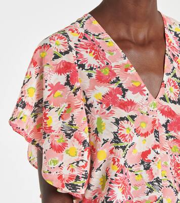 Blouse en crêpe de soie à fleurs | Stella McCartney