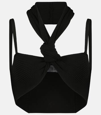 Cropped-Top aus Rippstrick | The Attico