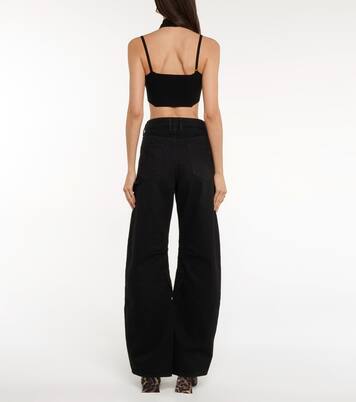 Cropped-Top aus Rippstrick | The Attico