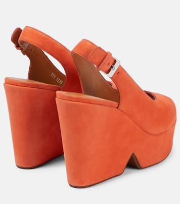 Plateausandalen Dylan aus Veloursleder | Clergerie