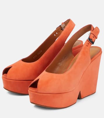 Plateausandalen Dylan aus Veloursleder | Clergerie