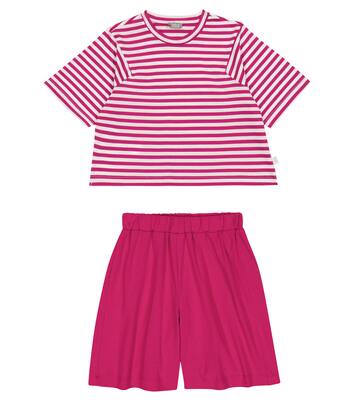 Cotton-blend T-shirt and shorts set | Il Gufo