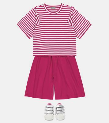 Cotton-blend T-shirt and shorts set | Il Gufo
