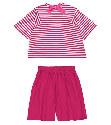 Cotton-blend T-shirt and shorts set | Il Gufo