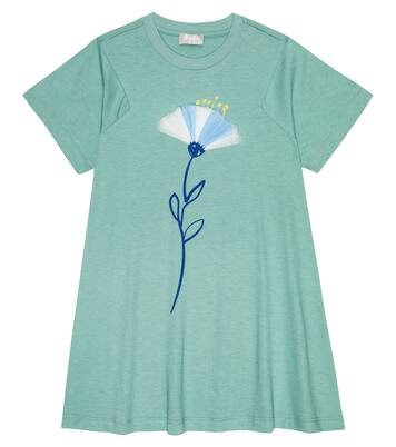 Floral cotton jersey dress | Il Gufo