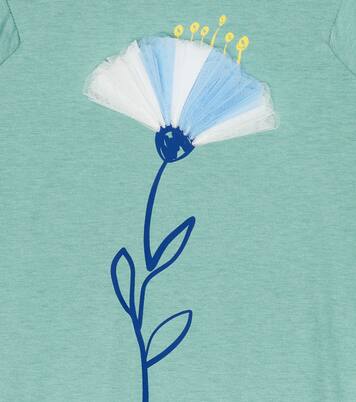 Floral cotton jersey dress | Il Gufo