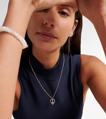 14kt gold necklace with diamonds | Sydney Evan