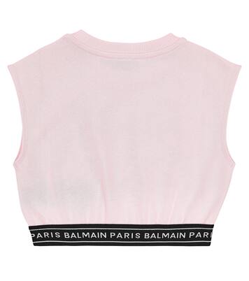 Logo cotton vest | Balmain Kids