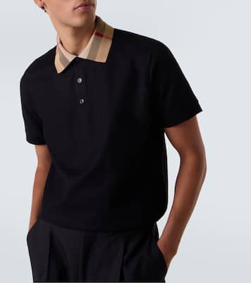 Burberry Check cotton piqué polo shirt | Burberry