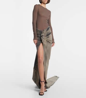 DRKSHDW Edfu denim maxi skirt | Rick Owens