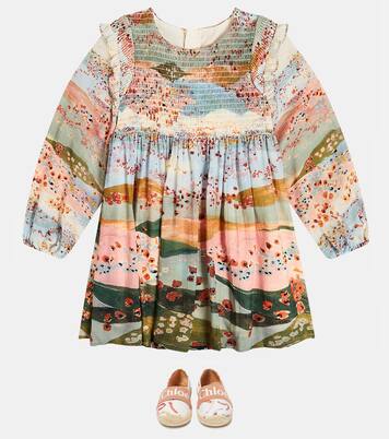 Printed cotton dress | Chloé Kids