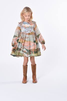 Printed cotton dress | Chloé Kids