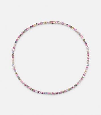 Essentials Rivière 18kt rose gold necklace with sapphires | Bucherer Fine Jewellery