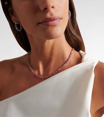 Essentials Rivière 18kt rose gold necklace with sapphires | Bucherer Fine Jewellery
