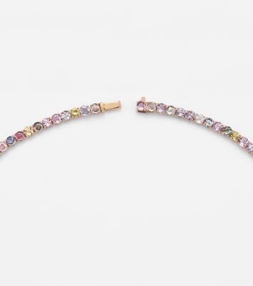 Essentials Rivière 18kt rose gold necklace with sapphires | Bucherer Fine Jewellery