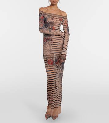 x Jean Paul Gaultier embellished mesh pumps | Jimmy Choo