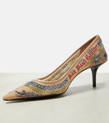 x Jean Paul Gaultier embellished mesh pumps | Jimmy Choo