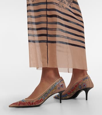 x Jean Paul Gaultier embellished mesh pumps | Jimmy Choo