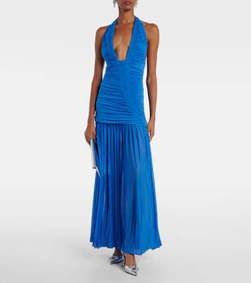 Verzierte Slingback-Pumps Begum aus Metallic-Leder | Amina Muaddi