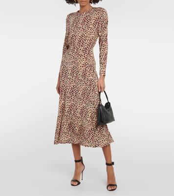 Bedrucktes Midikleid Cerise | Rixo