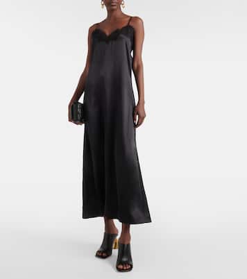 Abito sottoveste in raso di seta con pizzo | CO