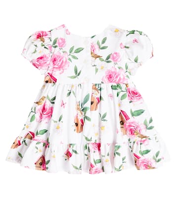 Baby tiered floral cotton dress | Monnalisa