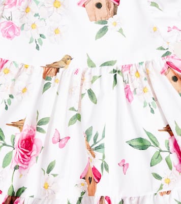 Baby tiered floral cotton dress | Monnalisa