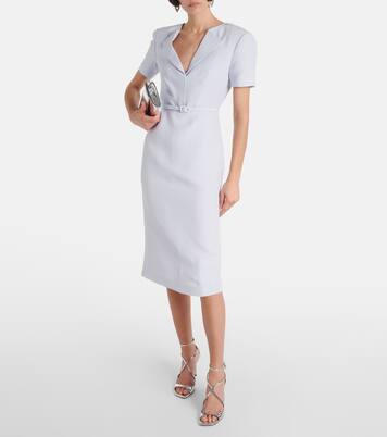 Robe midi en laine et soie | Roland Mouret