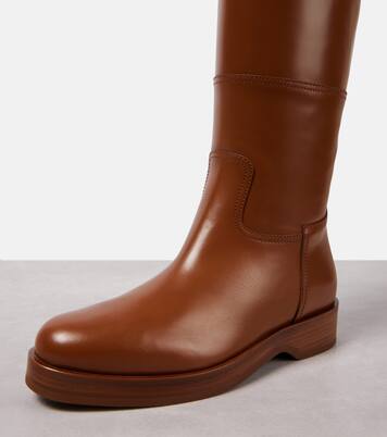 Lupo leather knee-high boots | Loro Piana