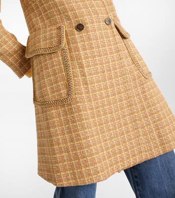 Prince of Wales wool-blend coat | Etro