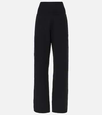 High-rise wool-blend straight pants | Alaïa