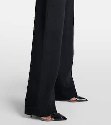 High-rise wool-blend straight pants | Alaïa