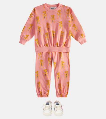 Winter Flowers cotton sweatpants | Mini Rodini