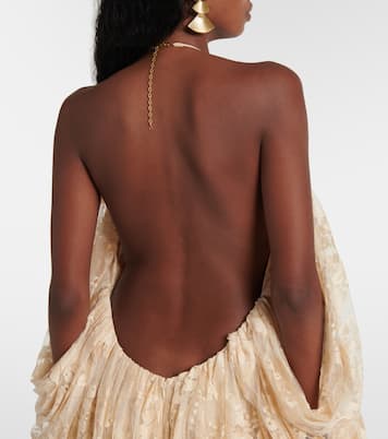 Illustration asymmetric floral lace minidress | Zimmermann