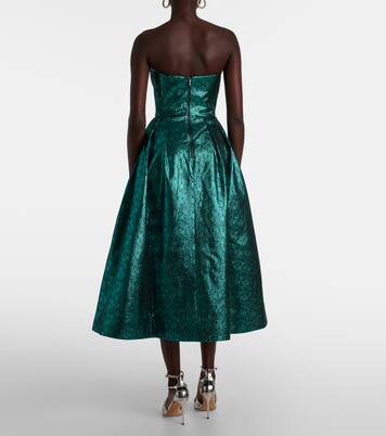 Abito midi Elsie in broccato | Rebecca Vallance