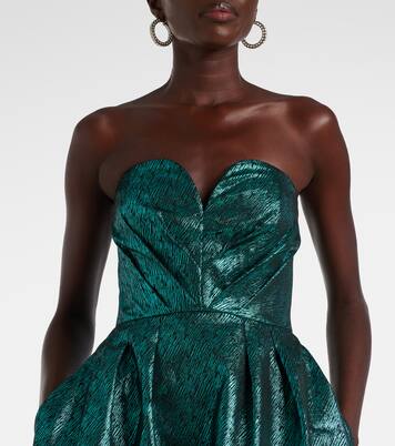 Abito midi Elsie in broccato | Rebecca Vallance