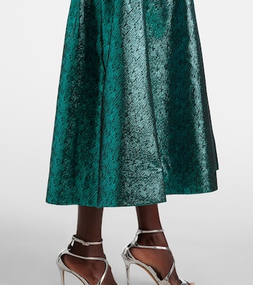 Abito midi Elsie in broccato | Rebecca Vallance