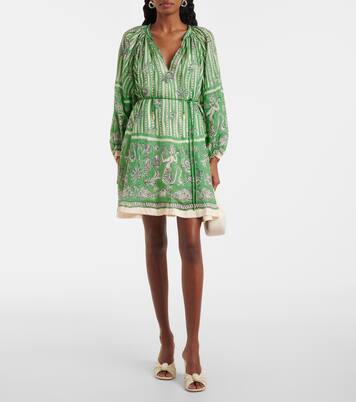 Robe Lula en lin imprimé | Alémais