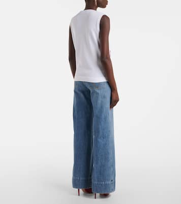 Besticktes Top mit Spitze | Oscar de la Renta