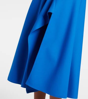 Draped wool-blend midi dress | Oscar de la Renta
