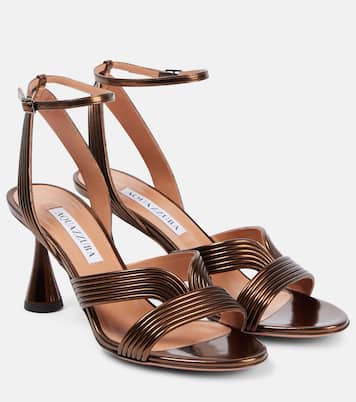 Sandalen Daryl 75 aus Metallic-Leder | Aquazzura