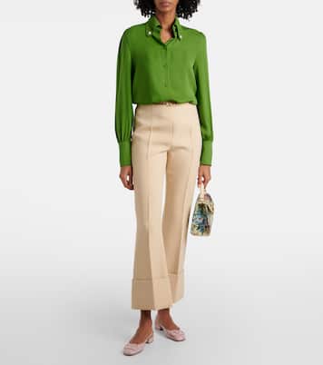 VLogo Signature leather slingback flats | Valentino Garavani