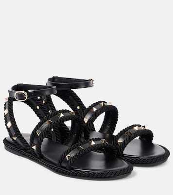Rockstud Torchon leather sandals | Valentino Garavani