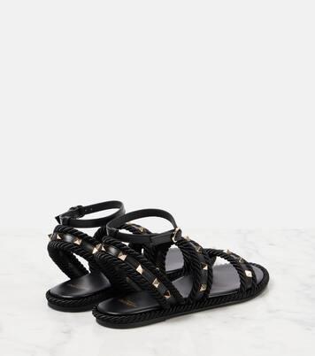 Rockstud Torchon leather sandals | Valentino Garavani