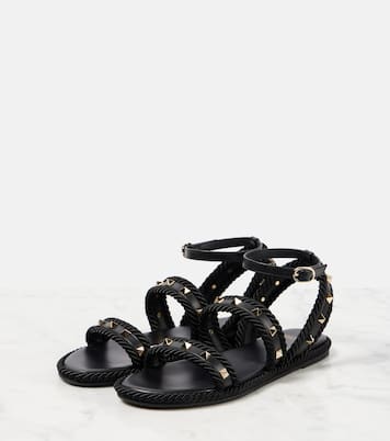 Rockstud Torchon leather sandals | Valentino Garavani